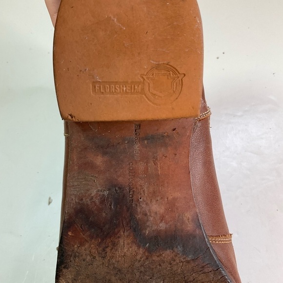 Vintage Florsheim Brown Leather Boots Size 11‎ main image 5